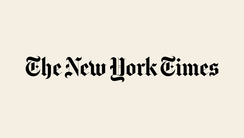 The New York Times logo, rendered in its classic blackletter or Old English typeface.